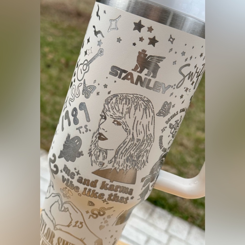 40oz Taylor swift engraved tumbler TESTER